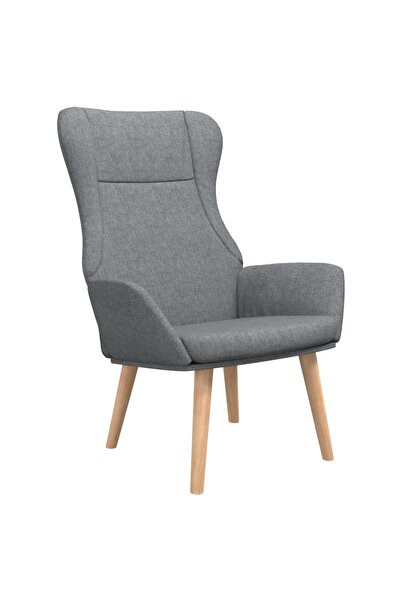 vidaxl Scaun de relaxare, gri deschis, material textil