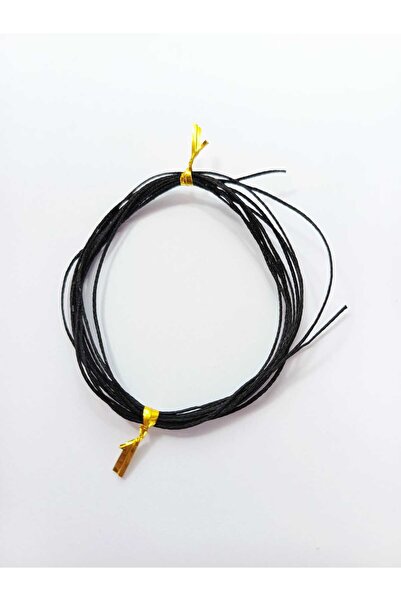 Eskişehir hobi sanat 1 mm 2 Meters Zift Black Color Waxed Cord Saddler Leathe...