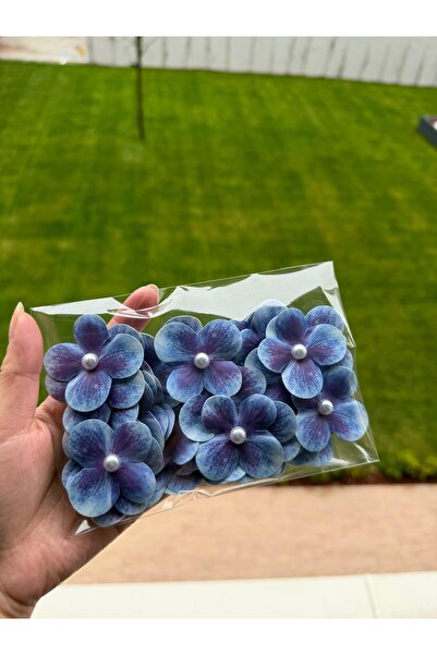 labella hediyelik İncili yapay ıslak ortanca çiçeği 50 adet(yaprak)