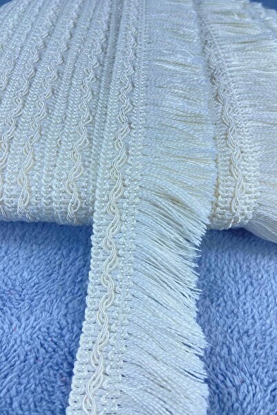 Hobigram Cream Striped High Quality Cotton Fringe Ribbon Tassel