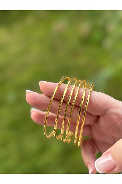 NO BRAND Oluklu Ajda - Gümüş Üzeri 22k altın kaplama