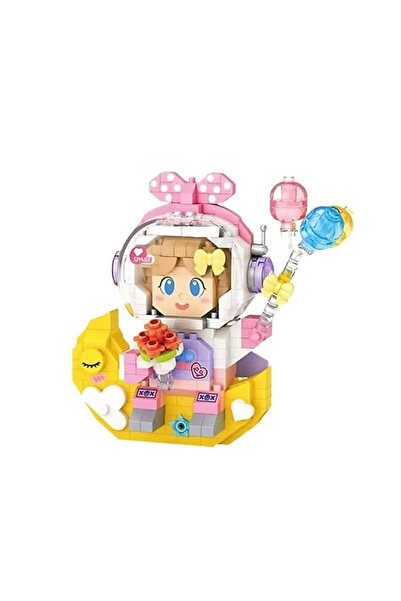 Vagon Lz-8828 Loz Girl Astronaut 410 Piece Block Toy