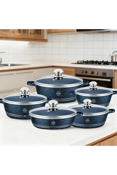 PRO Granite Non-Stick Cookware Set, 10 Pieces,