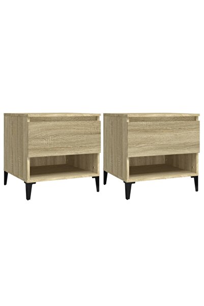 vidaxl Mese laterale 2 buc. stejar sonoma 50x46x50 cm lemn compozit