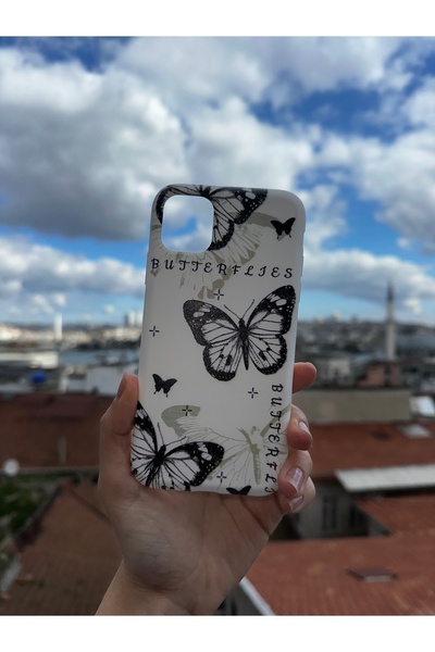 Mobildizayn Huawei P40 Lite Uyumlu Baskılı Beyaz Telefon Kılıfı