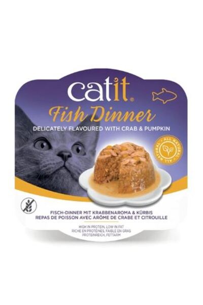 Catit - Chicken & Fish Dinner - Fish Dinner w/ Crab Flavour & Pumpkin