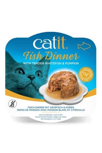 Catit - Chicken & Fish Dinner - Fish Dinner w/ Tender Whitefish & Pumpkin