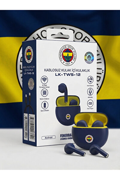 FENER Fenerbahçe Lisanslı TWS Kablosuz Kulaklık - 30 Saat Şarjlı Mikrofonlu K...