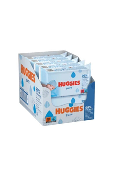 Huggies Pachet promoțional 10 x șervețele umede Pure 56 bucăți