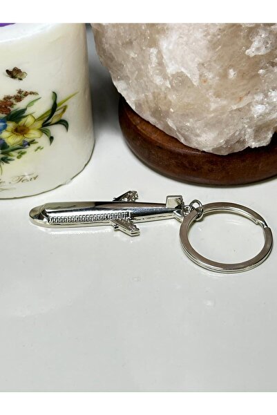 anahtarlık evreni Passenger Airplane Silver Color Metal Keychain