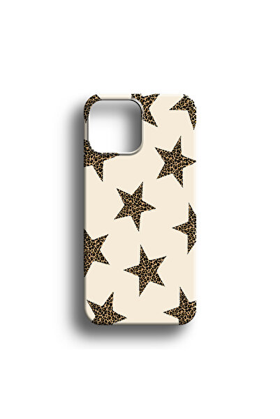 ila bags iPhone 13/14 Uyumlu Leopar Yıldız Tasarım Koruyucu Baskılı Desen Tel...