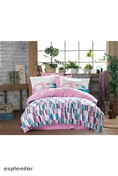 esplendor Hobby Kingsize Poplin Duvet Cover Pink