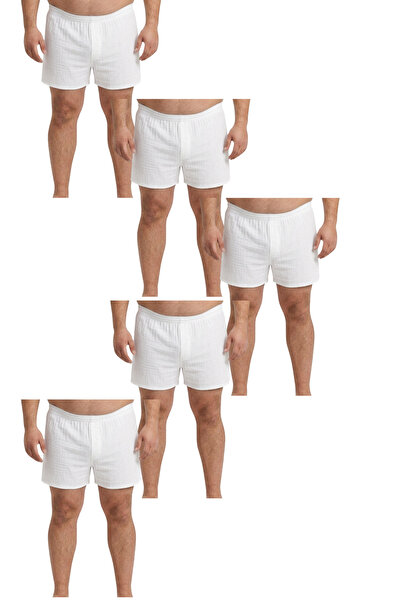 RELAXL 2Xs-10Xl Khaki Green Men's Boxer 100% Cotton Soft Muslin 5-Pack