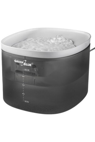 OEM Automatic pet water dispenser Greenblue GB392, capacity 3L, USB 5V1A, Gray