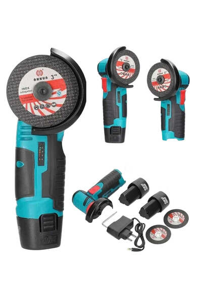 OEM Μίνι Γωνιακός Τροχός με 2 Μπαταρίες και 2 Δίσκους, 48V, 500W