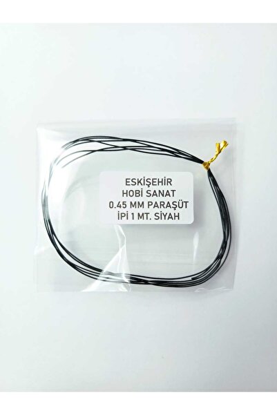 Eskişehir hobi sanat 0.45 mm 1 Meter Black Color Parachute Cord Macrame Brace...