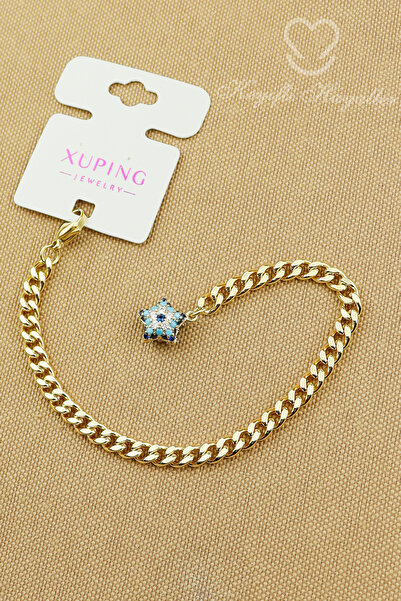 Keyifli Hayaller Xuping Vip Brand Zircon Stone Evil Eye Beaded Star End Chain...
