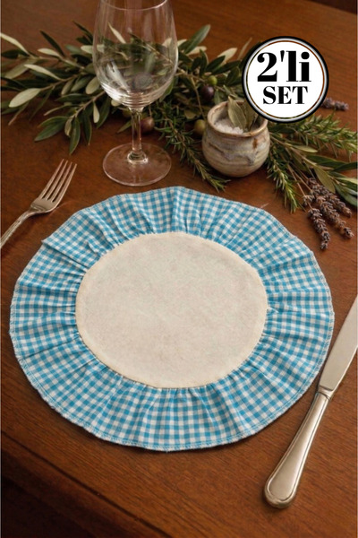 Soft Kare Linen Supla with Gingham Edge |   Premium Quality American Service ...