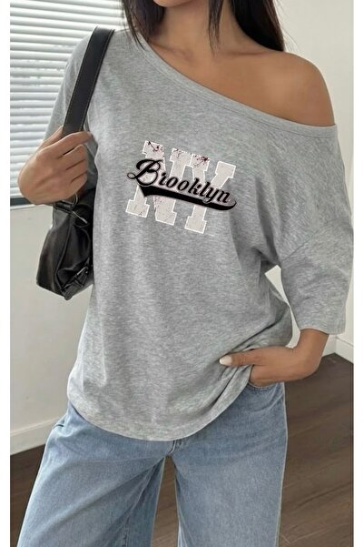 FUFLUNS TRICOU DE DAMĂ SUPRAMĂRIT CU GULER LAVALAT, IMPRIMAT BROOKLYN NY