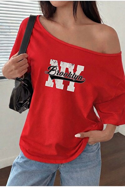 FUFLUNS TRICOU DE DAMĂ SUPRAMĂRIT CU GULER LAVALAT, IMPRIMAT BROOKLYN NY