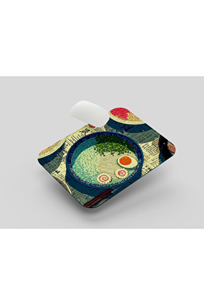 Akumastik لوحة ماوس مطبوعة بتصميم رامن مقاس 22x18 - أنيمي - كوريا - الشرق الأ...