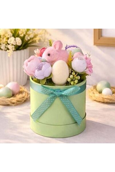 victiny Easter Gift with Flowers Bunny 22 cm