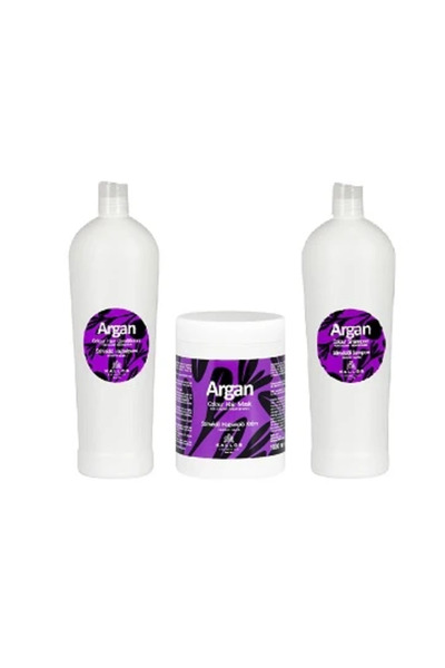 Kallos Argan Pachet Promo Balsam + Șampon + Tratament pentru Păr 3 X 1000ml