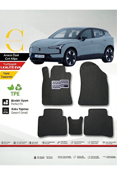 COLONY Volvo Ex30 Hücreli Premium 1.Kalite Eva Paspas Seti Paspas Takımı & Me...