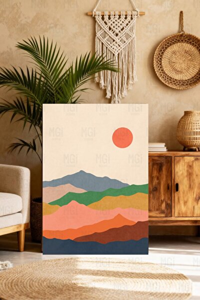 Mgi Design Tablou pe pânză cu model geometric modern, decor elegant de perete