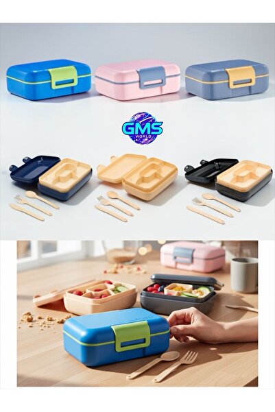 EVASAN 1600 ml 2-Layer 5-Section Lunch Box with Fork, Spoon & Knife Ml-2023