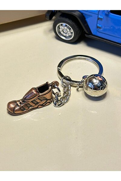 anahtarlık evreni Football Ball & Cleats Shoes Soccer Sneakers Dangle Metal K...