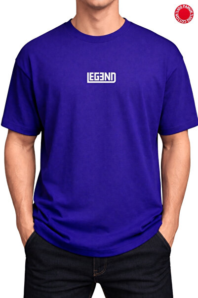 vbs vibes Legend Printed Saks Blue Oversized T-Shirt - 100% Cotton