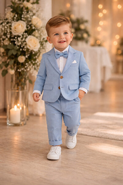 Bebelul Concept costum băieți elegant albastru