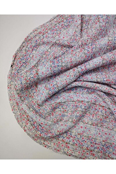 Kumaş Parça Рожево-блакитна гофрована джерсі тканина (ширина 150 см x довжина...