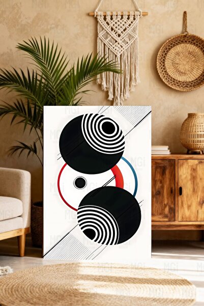 Mgi Design Γεωμετρικός κύκλος σε καμβά για ζωγραφική, Μοντέρνα αφηρημένη διακ...