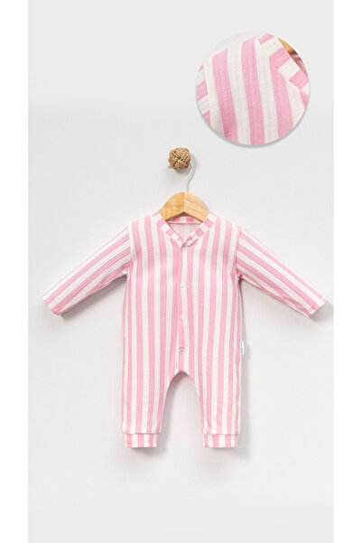 NEU KIDS Neu Ki̇ds- Striped Baby Romper 3-6-9 Months
