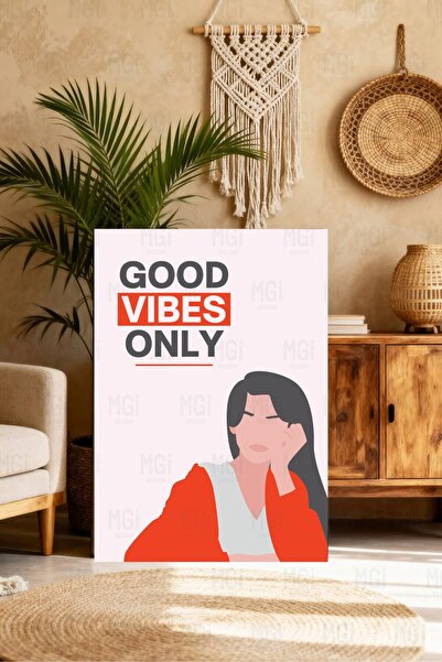 Mgi Design Μόνο Καλά Φύλλα Είναι Απαραίτητα: Πίνακας σε Καμβά, Μοντέρνα Τυπογ...