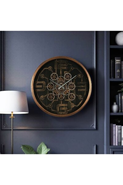 Dekorika Official Tempus Mekanik Çarklı Bakır Duvar Saati