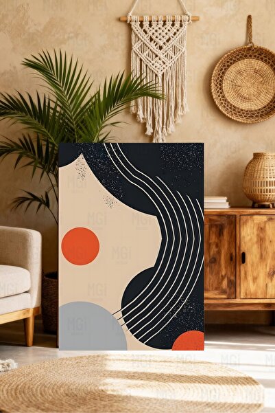 Mgi Design Αφηρημένη Γεωμετρική Ζωγραφική σε Καμβά Μοντέρνα Διακόσμηση Τοίχου...