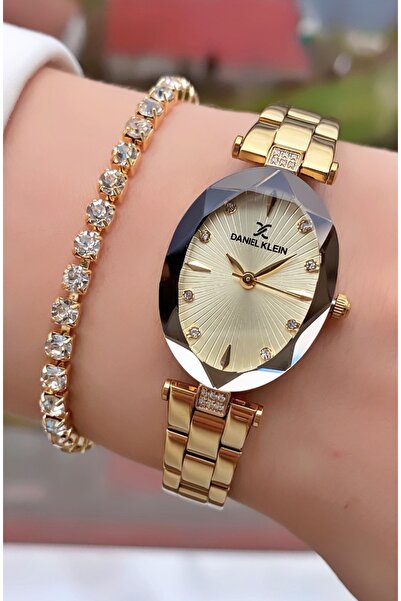 Daniel Klein Marka Orijinal - Sarı Renk- 2 Yıl Garantili Kadın Kol Saati - Bi...