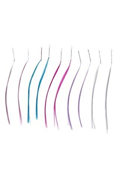 SHOPIENS Șuvițe de păr multicolore în culori pastelate 26 cm - 10 bucăți