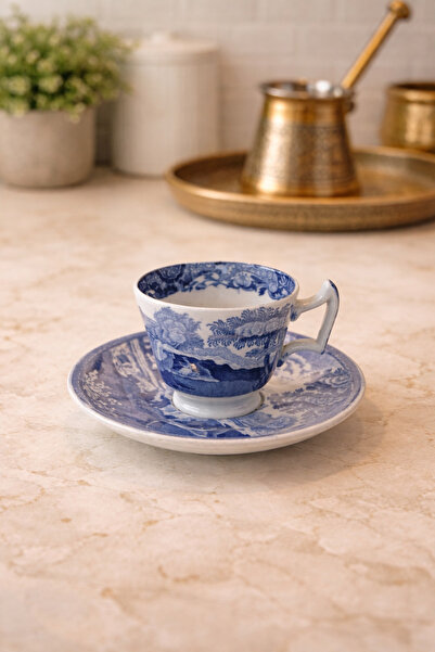 SPODE Copeland Spode’s Italian İngiliz Porselen Türk Kahvesi Fincanı – Antika...