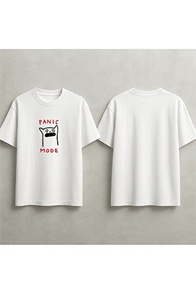 ELFERA Μπλουζάκι Unisex με στάμπα  "panic mode "