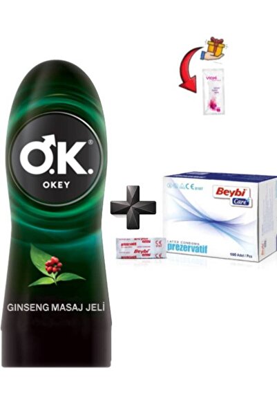 Okey Ginseng Uyarıcılı Kayganlaştırıcılı Masaj Jeli-100 x Lateks Yırtılmayan ...