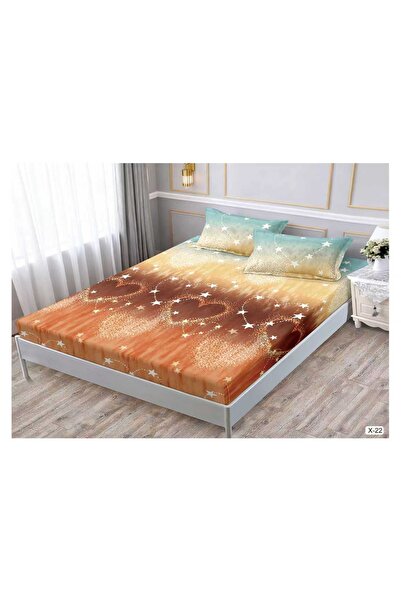 Antoniabeautyshop Fitted sheet with elastic fine gradient stars modern 2-side...