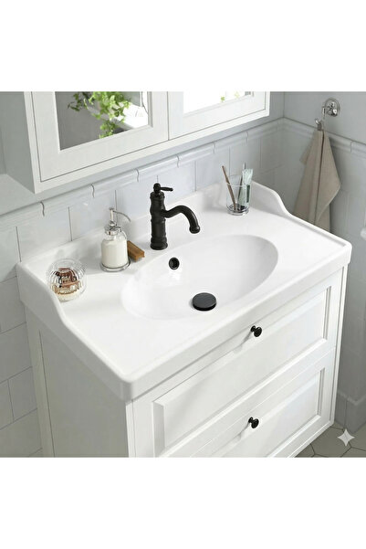 DUREVO صنبور حمام عتيق الطراز، صنبور حمام ريترو، لون أسود غير لامع