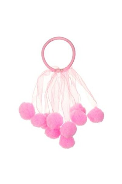 SHOPIENS Elastice de păr roz cu tul și pompon