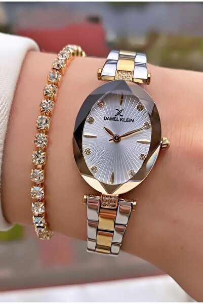 Daniel Klein Marka Orijinal - Sarı Gümüş Renk- 2 Yıl Garantili Kadın Kol Saat...