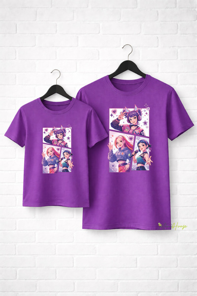 CACTUS COLLECTION Овърсайз тениска в корейски стил К-ПОП