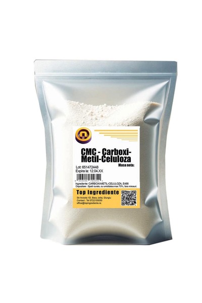 Top Ingrediente CMC Pulbere , Carboxi-Metil-Celuloza, E466 - 1KG
